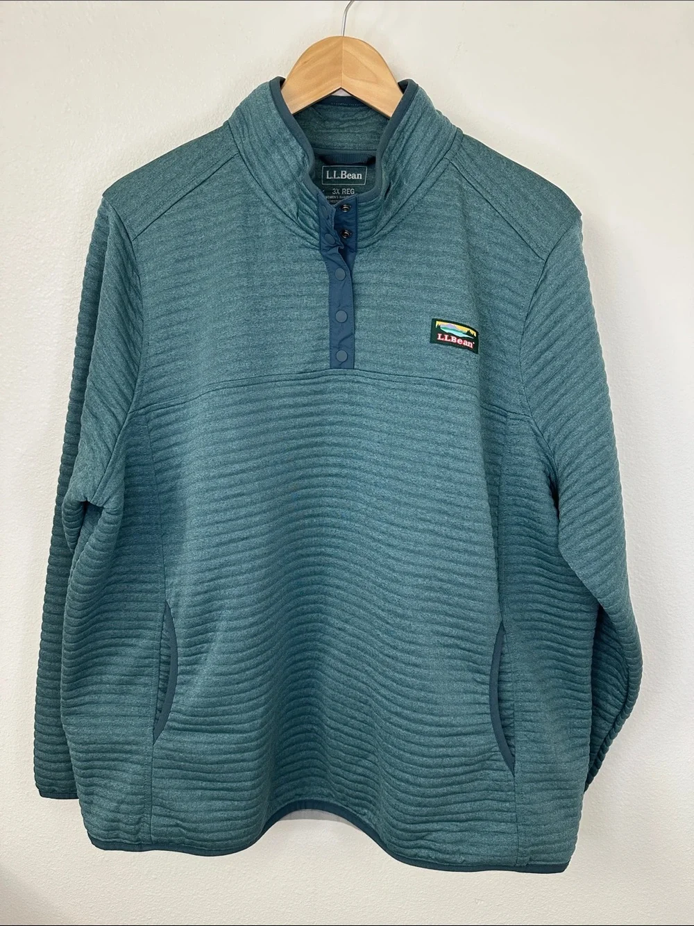 L.L. Bean 3X Women’s Airlight Knit Pullover, Snap, Excellent Like-New Condition! - Picture 1 of 9